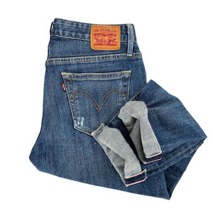 Americana Workwear Levi’s Selvedge Cropped Jeans Women 30x22 Raw Hem Denim